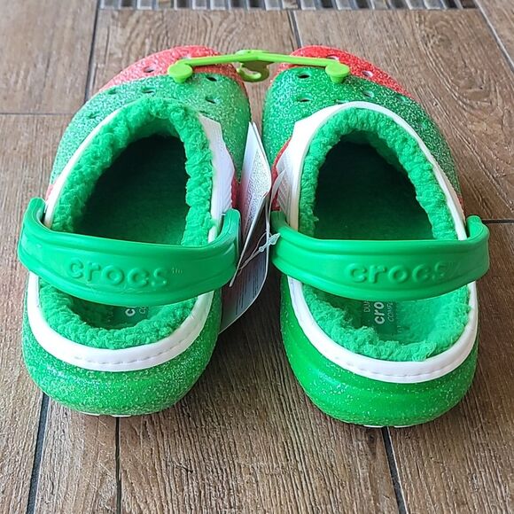 CROCS Classic Lined Clog Holiday Elf Women's Size 7 Men's 5 NWT - Picture 5 of 11